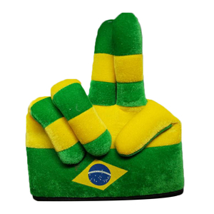 Custom logo Gift Belgium Germany Supporters <strong>Finger</strong> Hat Soccer Fans Products Velvet Football Fan Hats Sports Team Club Cheering - Product Image 4