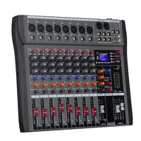 Console de mixage professionnelle 8 canaux XLR pour scène et conférence, petite, portable, avec alimentation fantôme USB – Vente chaude transfrontalière