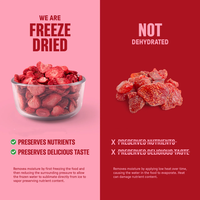 Tranches de fraises lyophilisées sans sucre en gros