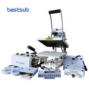 BestSub Wholesale Craft Hobby Combo Heat Press 8 in 1 Heat Press Transfer Machine