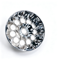 Réflecteur LED à 12 lumières à haute réflectance, en alliage d'aluminium usiné CNC, avec revêtement sous vide, support de lampe, personnalisation OEM ODM