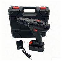 Perceuse électrique sans fil 21V 1.2Ah avec batterie au lithium, kit de perceuse-visseuse avec accessoires complets, boîte à outils, couple maximal de 18 Nm