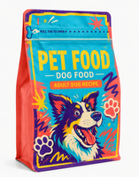 Sachet Doypack en plastique réutilisable à haute barrière, grande capacité (1kg, 5kg, 10kg), personnalisable, pour aliments pour animaux, avec scellage sur huit côtés