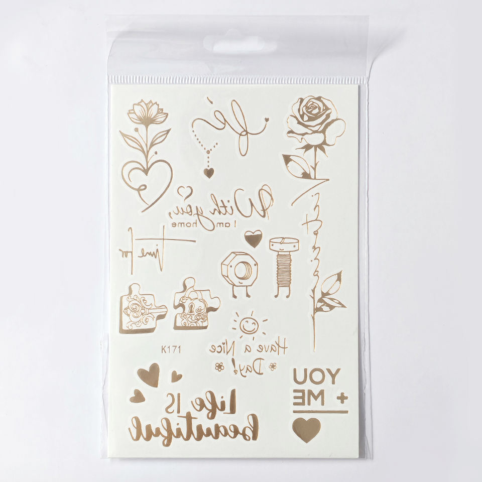 ゴールドリーフ金箔一時入れ墨金属ボディメイクキラキラステッカーカスタム卸売金ボディ金属入れ墨ステッカー| Alibaba.com