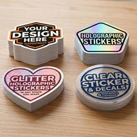 Autocollants holographiques personnalisés de haute qualité en PET résistant à l'huile, impression couleur, pour étiquettes d'emballage informatique avec logo personnalisé
