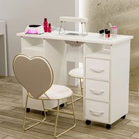 Mobilier de salon moderne Table de nail art en bois pour manucure dans la chambre ou le salon Mesa De Manicura