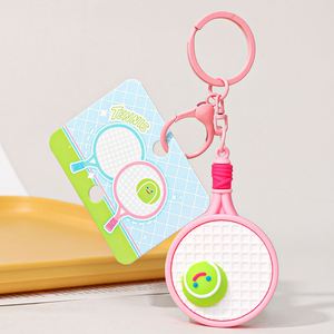 Wholesale Creative Tennis Racket Keychain, Novelty Sports Gift Bag Hanger for Backpack, Mini Tennis <b>Accessory</b> - Product Image 5