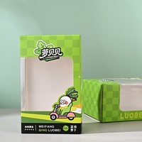 Boîte d'emballage pliable en carton blanc imprimé sur mesure avec fenêtre transparente pour la présentation, utilisée pour l'emballage de cadeaux