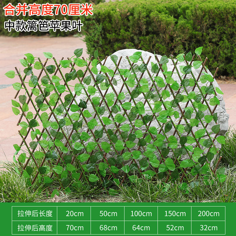 Clôture moyenne-feuille de pomme verte