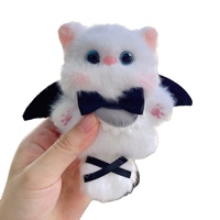 Porte-clés en peluche unisexe, pendentif poupée chat jumeaux noir et blanc super doux et mignon, modèle dessin animé, best-seller 2026