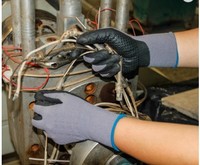 Gants de travail EN mousse de Micro nitrile tricotée EN Nylon Spandex de calibre 15 résistant à l'huile EN 388