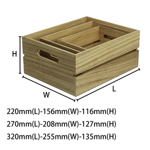 Fsc & BSCI mộc mạc lưu trữ THÙNG GỖ hộp, trang trại <span class=keywords><strong>Stackable</strong></span> giỏ gỗ container gỗ làm tổ Thùng - Product Image 6