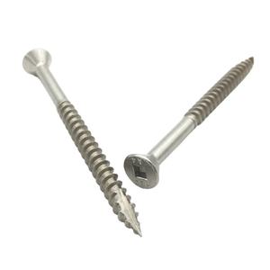 Vite truciolare a testa quadrata piatta T17 in acciaio inossidabile con 4 nervature - Product Image 1