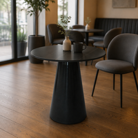 Pied de table en marbre noir, base en aluminium, support rond pour table de salle à manger, hôtel, bar