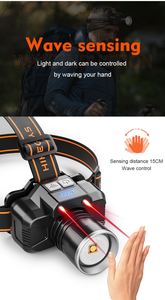 CITICITY <b>LED</b> Headlamp with Wave Sense <b>Light</b> 5 Modes Red Flashing 800 Lumens IP44 for Hiking Running Camping Emergency - Product Image 3