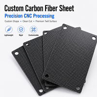 Fabricante de Láminas de Fibra de Carbono Personalizadas, 3K Twill con Placa de Fibra de Carbono, Corte CNC, Lámina de Fibra de Carbono Rígida y Duradera