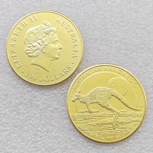 Pièces de monnaie commémoratives de style antique en or 1ZO Kangourou d'Australie 2015, cadeaux, décoration de la maison - Product Image 1