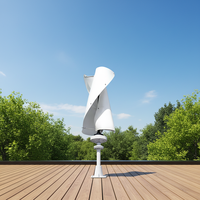 Nouvelle éolienne à axe vertical en spirale 1000W 12V 24V pour usage domestique et agricole avec contrôleur de charge MPPT à prix abordable