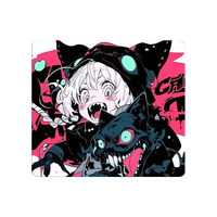 Tapis de souris en verre pour gamer avec repose-poignet, design cartoon, antidérapant, imperméable, accessoire de jeu