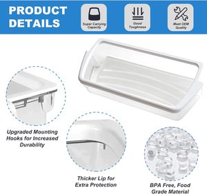 Étagère de porte de réfrigérateur W10321304 compatible avec les réfrigérateurs <span class=keywords><strong>Whirlpool</strong></span>, remplace WPW10321304 PS11752778 AP6019471 2179574 - Product Image 2