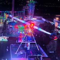 Manège de parc d'attractions palpitant : Booster rotatif à 360 degrés, une attraction extrêmement excitante