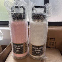 Botol Vakum Dinding Ganda 530ml 750ml 1L Botol Perjalanan Stainless Steel yang Dapat Digunakan Kembali dengan Pegangan dan Tutup Anti Bocor untuk Olahraga