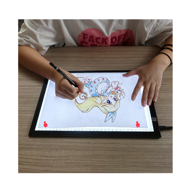 LED Light Pad A3 A4 USB Ultra Slim 4-Level Dimmable Tracing Drawing Board for Kids Art Craft Sketching Led Light Box