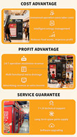 Máquina Expendedora de Pizza de Gran Capacidad, 20-30 Pizzas/Hora, Pantalla Táctil, Sin Personal, Múltiples Métodos de Pago, Refrigeración por Compresor, Grado Alimenticio