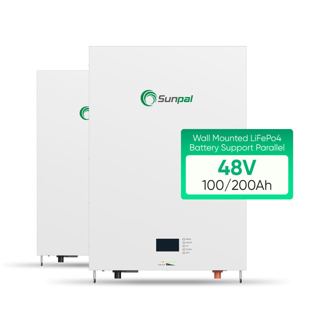 Sunpal Solar Lithium Storage Battery Wall-mounted 48V 100Ah 51.2V 5kWh 10kWh House Power Wall Lifepo4 Lithium Ion Battery