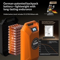 Tondeuse à gazon électrique haute puissance de type sac à dos, rechargeable au lithium-ion, désherbeuse agricole multifonction pour grandes surfaces