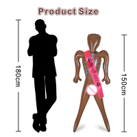 Nouvelle poupée simulateur gonflable en PVC marron personnalisable et durable pour homme, idéale pour les enterrements de vie de jeune fille, Halloween, Noël, la fête des Mères