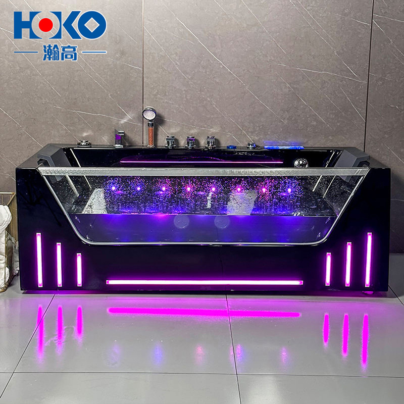 Modern White Acrylic Freestanding Spa Bathtub