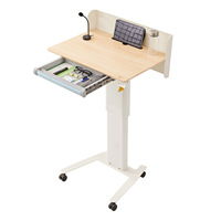 Pupitre de conférence mobile en bois pour bureau, réception, table de présentation, pupitre de bienvenue pour hôte, pupitre relevable pour discours