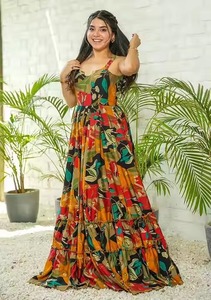 ชุดเคอร์ติผ้าเรยอนจากดีไซเนอร์สำหรับผู้หญิงทำงานพิมพ์ลายสี่ด้านสุดประณีตเหมาะสำหรับงานเทศกาลของผู้หญิงและผู้หญิง - Product Image 2