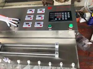 Semi-automatic Desktop 6 Heads Liquid Juice Filling Capping Machine For Spout Pouch Bags Stand Up Bag Filler Capper