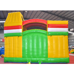 อุปกรณ์ปราสาทเป่าลมสำหรับเด็กปรับแต่งได้พร้อมสไลด์จากโรงงาน - Product Image 6