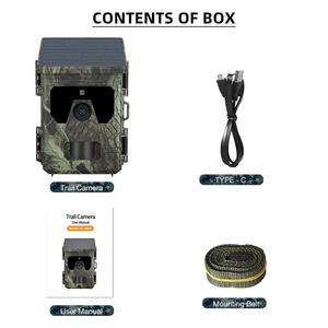 Caméra de chasse <span class=keywords><strong>SuntekCam</strong></span> 4K 50MP à vision nocturne alimentée par énergie solaire, batterie rechargeable intégrée de 2200 mAh, étanche, piège photo - Product Image 6
