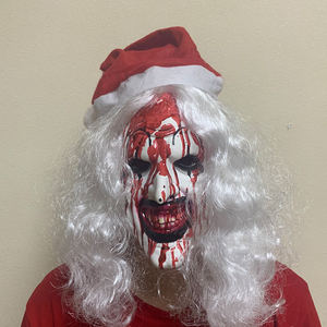 Nicro penutup kepala Cosplay badut keluaran baru topeng horor lateks percikan darah kostum pesta topeng <span class=keywords><strong>Halloween</strong></span> - Product Image 4