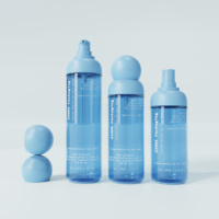 Flacon pulvérisateur vide en PET de 100 ml, 120 ml, 150 ml, avec couvercle boule et pompe, personnalisable OEM, pour brume corporelle et parfum