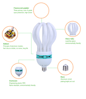 Ampoule à économie d'énergie en forme de fleur E27 6400k Ampoule à économie d'énergie 105w Ampoule à économie d'énergie