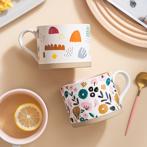 แก้วน้ำเซรามิกสไตล์ญี่ปุ่นขนาดใหญ่ ผลิตจากเครื่องปั้นดินเผาหยาบ ขายตรงจากโรงงาน แก้วมัคเซรามิกสำหรับอาหารเช้าสไตล์สดใส เหมาะสำหรับเป็นของขวัญทางธุรกิจ - Product Image 6