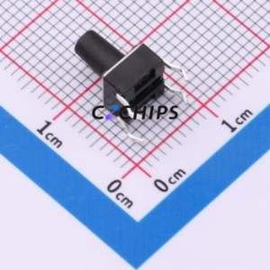 J1L0903110 Tactile Switch Through hole Component (THT)-4P,6x6mm Switch Single Pole Single Throw Round Button 2.6N 6mm - Product Image 2