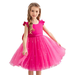 <span class=keywords><strong>Robe</strong></span> de princesse bouffante pour enfants, costume de demoiselle d'honneur formel pour performance au piano, en tissu polyester à fibres d'acétate avec volants - Product Image 5
