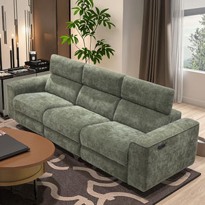 Sofá Seccional Eléctrico Reclinable de Tela de 3 Plazas Moderno de Fábrica al por Mayor para Hotel de Lujo - Product Image 1