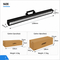 Barra de Luz LED RGB Lineal de 1296 Píxeles, 16 Segmentos, DMX512, 1-30Hz, Efecto de Fondo a Todo Color para Conciertos, Estudios de TV