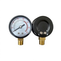Manómetro Profesional de Alta Presión de 25 Bares, Esfera de 2 Pulgadas, Interfaz de Latón de 1/4 NPT, para Tanques y Compresores de Alta Presión