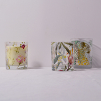 Pot de bougie en verre en gros porte-verres étiquettes comme cadeaux
