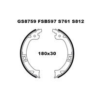 GS8759 Jeu de mâchoires de frein Frein de stationnement pour CHRYSLER DODGE 5019802AA