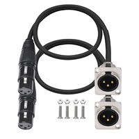 Câble audio d'extension XLR 3 broches blindé et équilibré 24/26AWG avec gaine en PVC souple pour montage sur panneau, robuste, mâle-femelle, pour châssis