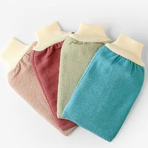 Shower Spa Exfoliator Two-sided Bath Gloves Body Cleaning Scrub Mitt Rub Washcloth Body Scrubber Rubbing Towel Gloves